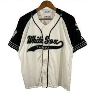 Vintage STARTER Chicago White Sox Baseball Jersey - Black and White
